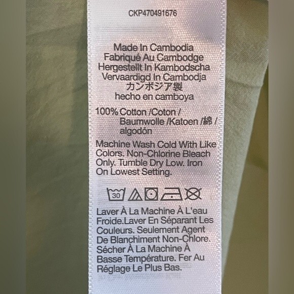 Madewell Womens 2XL Signature Poplin Oversized Shirt Faded Seagrass - Picture 4 of 6